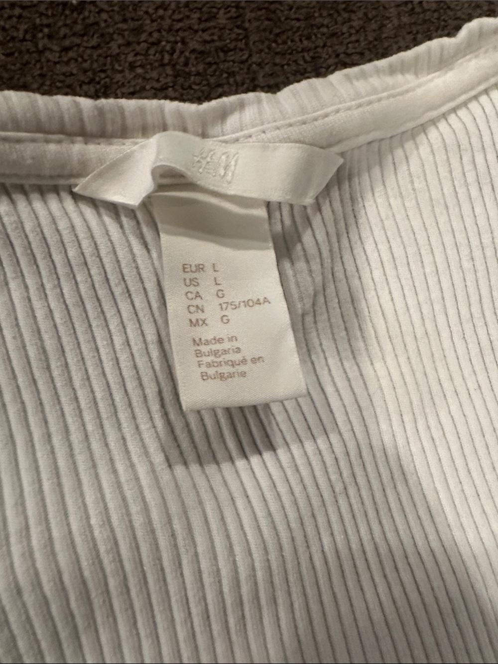 H&M White Ribbed Cold-Shoulder Tank Top - Picture 2 of 4